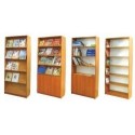 Regał biblioteczny 2-stronny – 4 półki (5 wnęk)
