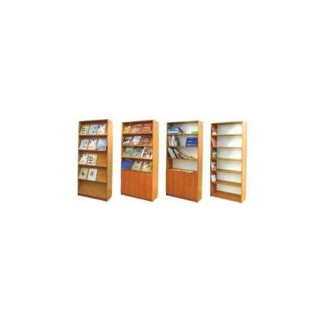 Regał biblioteczny 2-stronny - 4 półki (5 wnęk)