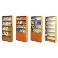 Regał biblioteczny 2-stronny - 4 półki (5 wnęk)