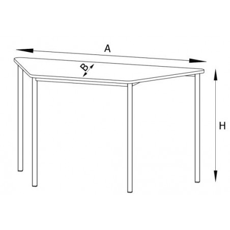Stół trapezowy z regulowaną wysokością