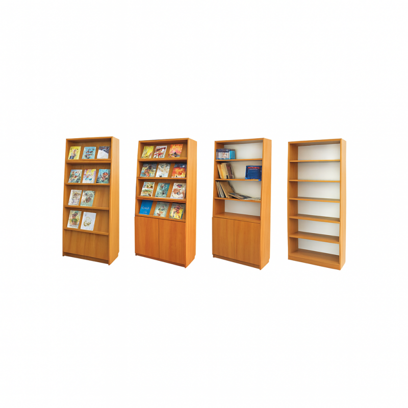 Regał biblioteczny z drzwiami