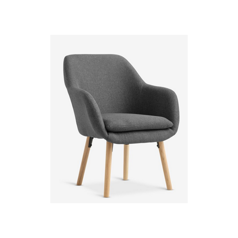 Fotel szary tkanina/dąb Fotel szary tkanina/dąb